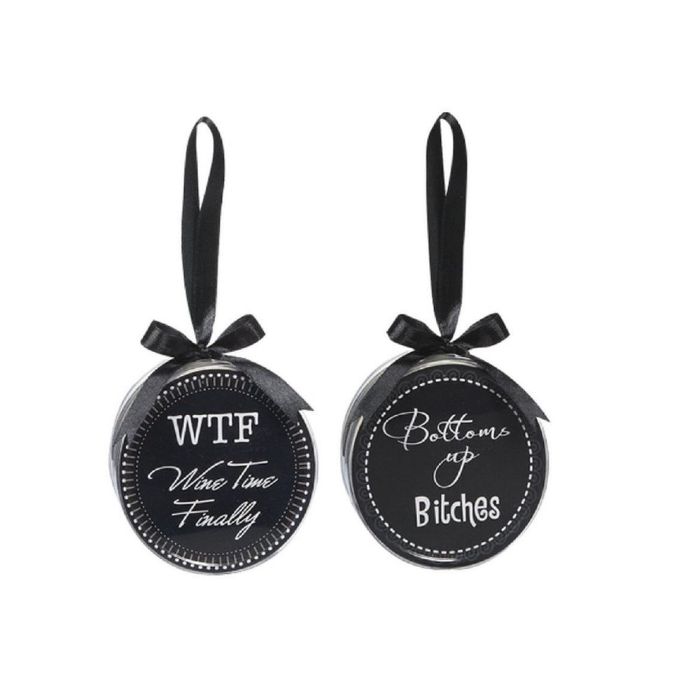 Set of 24 Coasters WTF- Wine Time Finally & Bottom's Up Bitches